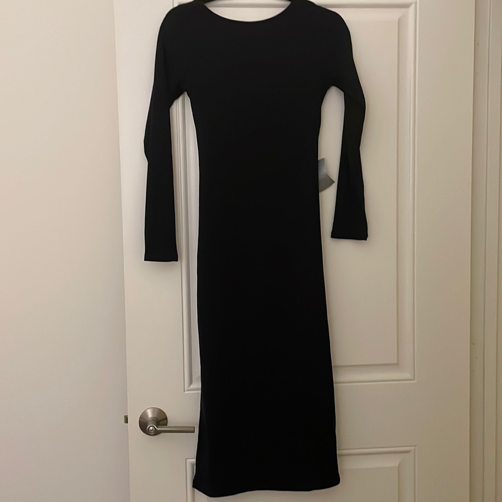 Black Long Sleeve Sweater Dress